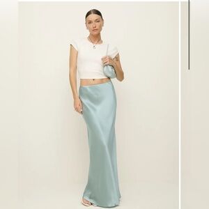 Reformation x Laura Harrier Lakisha Silk Skirt Sz 10